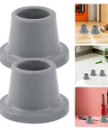 Close-up of Grippy Anti Slip Rubber Feet For Shower Chairs And Tub Transfer Benches In Wet Bathrooms, showcasing grey foot caps.