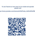 QR code linking to Door Hole Installation Kit video tutorial on YouTube for precise drilling guide and setup.