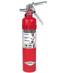 3 Pack 2.5 Pound ABC Dry Chemical Fire Extinguishers With Wall Brackets, Class A B C UL 1A 10B C Rating shown in front view
