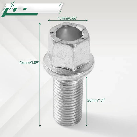 Premium Steel Wheel Lug Studs Kit For VW Arteon Beetle Bora Models 3H7 5C1 9M2 Heavy Duty Replacement Car Bolts That Rock Your Ride Safe And Tight Every Time With Amazing Strength 17mm x 48mm steel lug stud