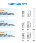 Insulated Male And Female Spade Terminals Quick Splice Assortment Tin Plated Copper Open Barrel Wire Connectors size chart