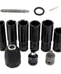 Badass Heavy Duty Impact Wrench Socket Set Built From Premium Chrome Vanadium Steel For Epic Car Repair Jobs And Pro Mechanic Tasks That Handle Anything You Throw At Them Daily, featuring black chrome vanadium sockets.