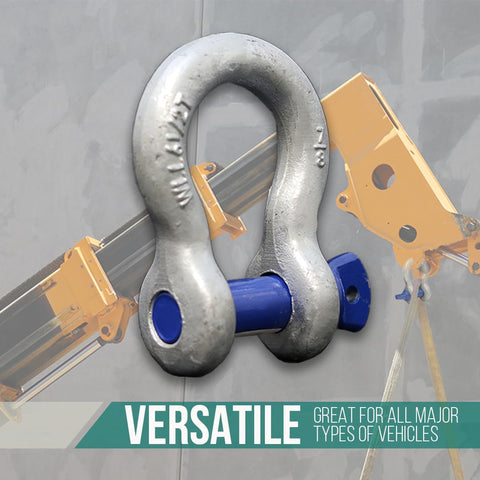 Heavy Duty Seven Eighths Inch Forged Anchor Shackle Built Tough For Towing And Rigging, Six And A Half Ton Working Load Capacity