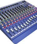 16 Channel Analog Live And Studio Mixer With Award Winning Mic Preamps 12 Mono Inputs Plus 2 Balanced Stereo Line Ins 3 Band EQ With Swept Mid