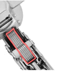 Close-up view of Two Pack 35mm Concealed Hinges Smooth Soft Close Cabinet Doors mechanism with detail of adjustable arm.