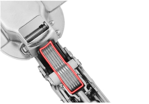 Close-up view of Two Pack 35mm Concealed Hinges Smooth Soft Close Cabinet Doors mechanism with detail of adjustable arm.