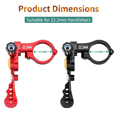 Dropper Post Lever For Mountain And Road Bikes 22.2mm Seatpost Remote Shifter Adjustable Control Lever in red and black shown