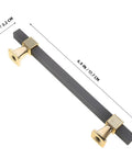 Two Tone Wardrobe Handle And Cabinet Pull Upgrade For Closet Doors And Kitchen Cabinets Metal Drawer Pulls In Gold And Grey Finish Modern European Style Hardware Replacement For A Slick Everyday Look, measured at 6.9 inches long