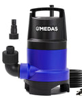 Three In One Submersible Sump Pump With Float Switch Half HP 400W 2905 GPH Drains Clean Or Dirty Water No Fuss Low Suction