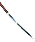 Handmade Japanese Shirasaya Samurai Katana Sword with full tang razor sharp carbon steel blade, dark stained wood handle.