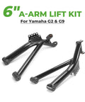6 Inch Heavy Duty A Arm Lift Kit for Yamaha Golf Carts G2 G9 1985 1994 Suspension Upgrade, black metal components
