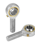 Heavy Duty 1/4 Bore Rod End Bearing With 1/4-28 Male Thread POSB4 Heim Joint shown with zinc housing and steel ball joint.
