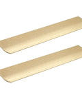 Sleek Matte Gold Finger Pulls For Cabinets Set Of 2 7.8 Inch Edge Drawer Pulls With Screws Included