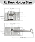 Heavy Duty Stainless Steel RV Door Holder Latch 4 Inch 2 Pack Screws Included For Trailer Camper Cargo Truck Doors Rustproof