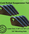 Hella Tough Heavy Duty Suspension Mount Tabs Cold Rolled Steel Shock And Axle Bracket Plates For Off Road Race Cars and Custom Fabrication Projects, laser cut, set of 8.
