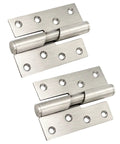 Automatic Self Closing Door Hinge Set In Stainless Steel For Wardrobe And Bathroom Doors With Soft Close And Easy Install