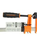 Heavy Duty 6 Inch Steel Bar Clamp for Woodworking and DIY Projects, Orange, Sure Grip Construction, Reaches Up To 3 Inches From Edge To Screw Center, Maximum Opening 6 Inches, Built For Hard Use By Hobbyists And Pros, with label