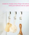 Over Glass Door Towel Hook For Bathroom Frameless Shower Door Fits 3/8 Inch Glass 10 mm Stainless Steel Brushed Finish 3 Pack