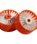 Two orange and white filters from Replacement Filter Set For BSV2020G And BSV2020P Powerseries Extreme Cordless Stick Vacuum 6 Pack