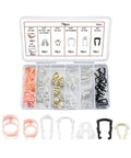 70 Piece Car Fuel Line Retainer Clips Kit With Three Eighths Inch And Five Sixteenths Inch Nylon Retainers 7 Sizes Auto Hose Clip Set