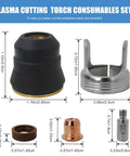 24 Piece IPT40 Plasma Cutter Consumables Kit For Cut 55DS Pro And 65DS with brass and stainless nozzles and retaining caps
