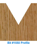 V groove profile of Bit #1550 from Five Piece One Quarter Inch CNC Router Bit Starter Set With Two Conical Ball Nose Spirals And Three Additional High Precision Bits For Beginners And Pros In Small Shops Ideal For Hobbyists And Woodworkers Looking For Reliable Performance And Value In