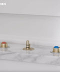 Rough In Water Valve With Drain Assembly For Widespread Bathroom Faucets Half Inch IPS MPact Compatible Faucet Valve System installed