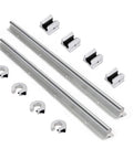 Pro Grade Linear Rail Kit For DIY CNC Projects 600mm SBR16 Rails With 4 SBR16UU Blocks And 4 Fixing Rings Smooth X Y Z Motion Actuator System Built For Precision And Easy Upgrades In Any Shop Or Garage, two rails with four blocks