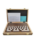 103 Piece Ceramic Rectangular Gauge Block Set Dead Nuts Accurate Killer Wear Resistance Precision Machining Tools For Micrometer And Caliper Inspection in a wooden case with papers.