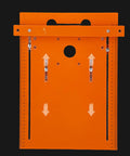 Heavy Duty Circular Saw Base Plate For Router Table Insert With Rock Solid Scale Markings, front view with ruler and mount holes.