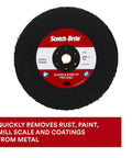 SiC Extra Coarse Pro Disc For Metal Quick Rust Paint And Coating Removal With Reengineered Fiber For Large Contact Patch And Fast Results No Cap Purple Four And A Half Inch Size Five Eighth Inch Eleven Thread Pack Of Ten front view