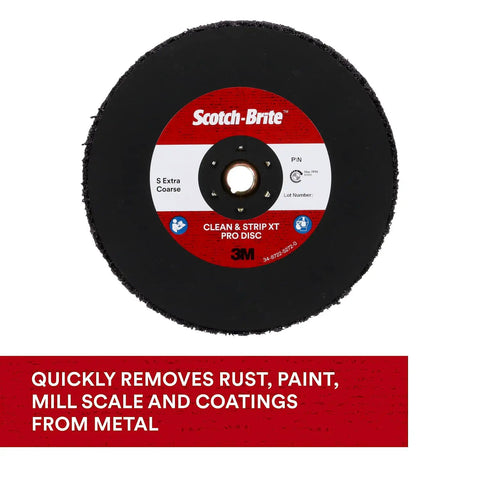 SiC Extra Coarse Pro Disc For Metal Quick Rust Paint And Coating Removal With Reengineered Fiber For Large Contact Patch And Fast Results No Cap Purple Four And A Half Inch Size Five Eighth Inch Eleven Thread Pack Of Ten front view