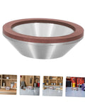 Heavy Duty Diamond Concave Cup Grinding Wheel with silver diamond abrasive for precision metal carbide cutting.
