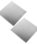 Two Piece Square Stainless Steel Sheet 100x100x2mm Flat Metal Plate Smooth Mill Finish For Industrial Fabrication Diy Projects Hardware Repair Built Tough Ready To Roll, showing two flat stainless plates.