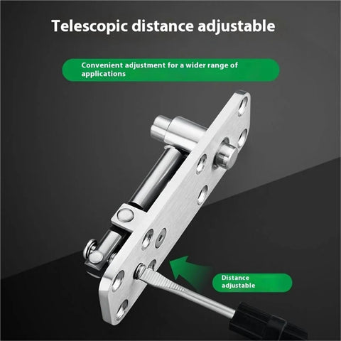 Stainless Steel Rotating Axis Hidden Door Hinge for Wood Doors Up and Down Secret Door Shaft Silver Finish Concealed Hinge for Smooth Swing