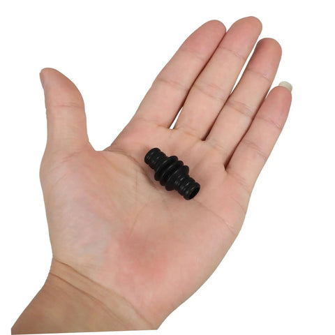 Rubber Insulation Cover For Espresso Machine Steam Wand Anti Scald Sleeve in palm, black heat shield, easy install for coffee gear.