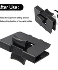 Subaru Cup Holder Insert Divider for Forester 2014 to 2022, Legacy 2010 to 2014, Outback 2010 to 2014 in black ABS plastic