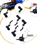 RC Helicopter Swashplate Replacement Set With Leaf Clip For K124 And K170 Aluminum Cross Plate Blade Clamps Bearings