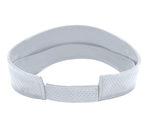 Cool White Sun Visor For Machinists With Vise Gauge Square Tool Design Perfect Gift For Adult CNC Guys Who Love Gear And Sports Fashion One Size Fits All showing the adjustable mesh backing.