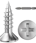 700 Piece 304 Stainless Steel Self Tapping Screws Flat Head Wood And Metal Fasteners Size 6X5X8 Inch Rust Proof detailed view