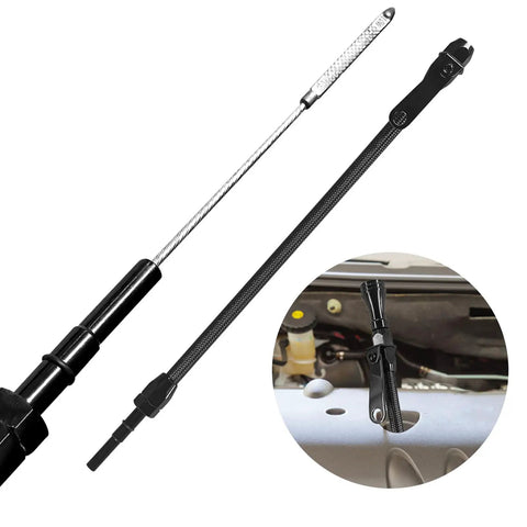 Flexible 21.79 Inch Oil Dipstick For LS Truck Engines Black Housing With Quart And Liter Markings For Easy Oil Level Checks Teflon Lined