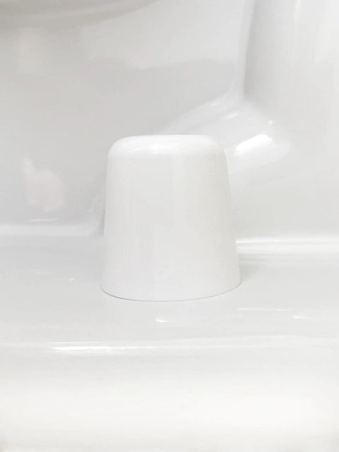 Universal Fit Tall Toilet Bolt Caps Fit 1/4 Inch Or 5/16 Inch Bolts, Screws On, Stays On, Easy Install, Paintable, on toilet
