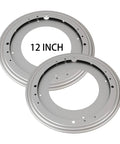 Beefy 12 Inch Lazy Susan Bearings Set With 5/16 Inch Thick Turntable in zinc plated steel, showing two round plates