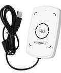 UHF RFID Reader And Writer With Up To 50 Cm Read Range And Keyboard Emulation For Plug And Play Data Entry On Windows Or Linux ISO 18000 6C EPC Gen 2 Compliant, showing front view with USB cable.