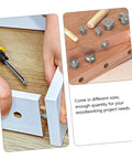 Two Sets Woodworking Dowel Maker Kit With Steel Dowel Centers And Transfer Plugs Alignment Tool shown in hand for precise marking
