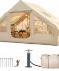 Inflatable Family Camping Tent With Instant Setup, Waterproof 3000mm Windproof Outdoor Shelter with pump and accessories included