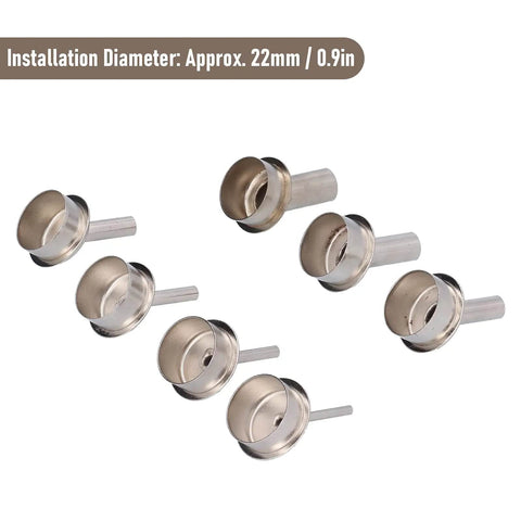 7 Pcs Oblique Nozzle Kit For Hot Air Rework 22mm Diameter Fits 861 Soldering Accessories shown in aluminum alloy