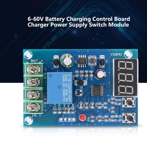 No Sweat Battery Charge Control Module With Crisp Digital Screen For Easy Six To Sixty Volt Charging And Discharging Ten Amp Setup Sweet For Solar Wind Cars And Ev Rides - close-up view of control board.