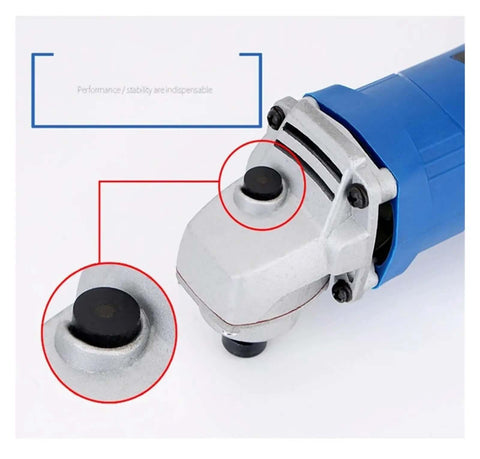 Pro Grade Angle Grinder Kit With Grinding And Polishing Discs For Immaculate Metal Surfaces showing the precision head for versatile applications.