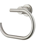 Brushed Nickel Towel Ring For Bathroom With Contemporary Style Concealed Screw Installation Premium Metal Construction Easy Two Hole Mount Durable Modern Bath Accessory For Sleek Organization And Spa Worthy Shine